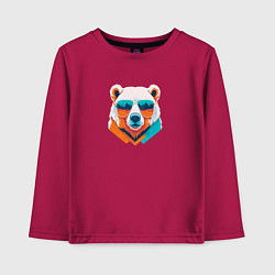 Детский лонгслив Стильный полярный медведь