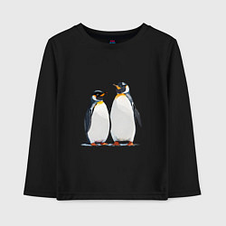 Детский лонгслив Друзья-пингвины