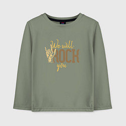 Детский лонгслив Я люблю рок