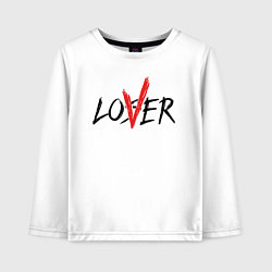 Лонгслив хлопковый детский Loser lover, цвет: белый