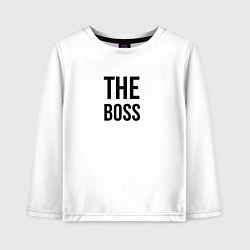 Лонгслив хлопковый детский The boss - Couple, цвет: белый