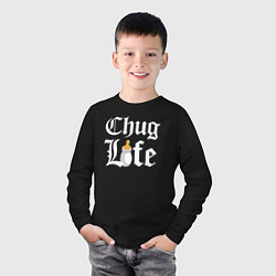 Лонгслив хлопковый детский Thug life milk, цвет: черный — фото 2