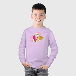 Лонгслив хлопковый детский Флаттершай лучшая пони, цвет: лаванда — фото 2