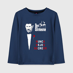 Лонгслив хлопковый детский Дон Симеоне, цвет: тёмно-синий