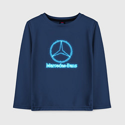 Лонгслив хлопковый детский Mercedes-benz blue, цвет: тёмно-синий