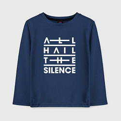 Лонгслив хлопковый детский All Hail The Silence, цвет: тёмно-синий