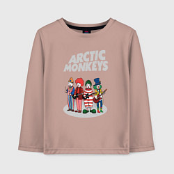 Лонгслив хлопковый детский Arctic Monkeys clowns, цвет: пыльно-розовый