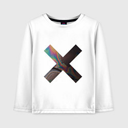 Лонгслив хлопковый детский Крестик, цвет: белый