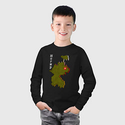 Лонгслив хлопковый детский Осетия Ногир, цвет: черный — фото 2