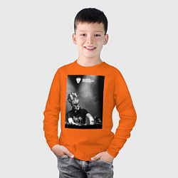 Лонгслив хлопковый детский Boris Brejcha high tech minimal, цвет: оранжевый — фото 2
