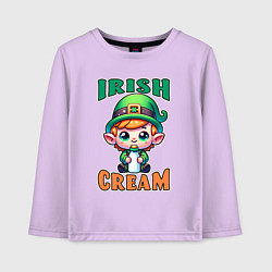 Лонгслив хлопковый детский Irish Cream, цвет: лаванда