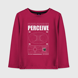 Лонгслив хлопковый детский Perceive streetwear, цвет: маджента