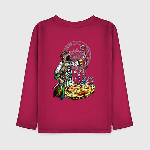 Детский лонгслив Стеклянные колбочки / Маджента – фото 2