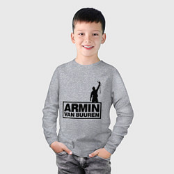 Лонгслив хлопковый детский Armin van buuren, цвет: меланж — фото 2