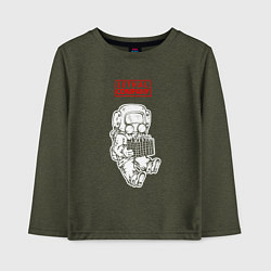 Лонгслив хлопковый детский Lethal Company: Worker, цвет: меланж-хаки