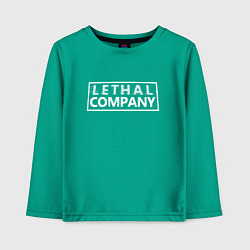 Лонгслив хлопковый детский Lethal Company: Logo, цвет: зеленый