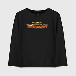 Лонгслив хлопковый детский Command & Conquer: Red Alert logo, цвет: черный