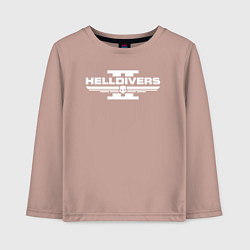 Лонгслив хлопковый детский Helldivers 2: Logo, цвет: пыльно-розовый