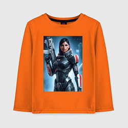 Лонгслив хлопковый детский Mass Effect -N7 armor, цвет: оранжевый