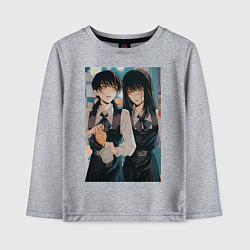 Лонгслив хлопковый детский Аса Митака и Йор человек бензопила, цвет: меланж