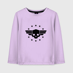 Лонгслив хлопковый детский Helldivers 2: Stars Logo, цвет: лаванда