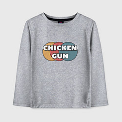 Лонгслив хлопковый детский Chicken gun круги, цвет: меланж