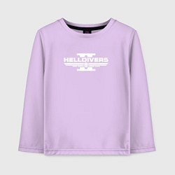 Лонгслив хлопковый детский Helldivers 2: Logo, цвет: лаванда