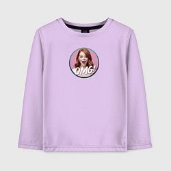 Детский лонгслив Эмма Стоун шок