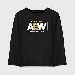 Лонгслив хлопковый детский All Elite Wrestling AEW, цвет: черный