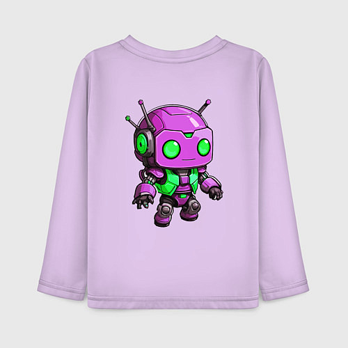 Детский лонгслив Фиолетовый робот инопланетянин / Лаванда – фото 2