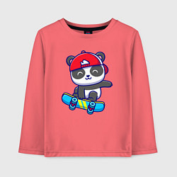 Детский лонгслив Panda skater