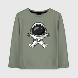 Лонгслив хлопковый детский Spaceman rock, цвет: авокадо