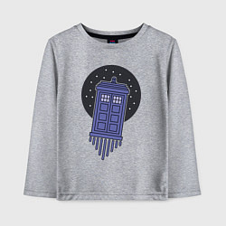Лонгслив хлопковый детский Tardis fly, цвет: меланж