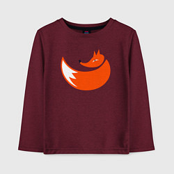 Лонгслив хлопковый детский Foxy fox, цвет: меланж-бордовый