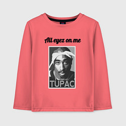 Лонгслив хлопковый детский 2pac Art All eayz on me, цвет: коралловый