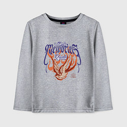Лонгслив хлопковый детский Остались только воспоминания, цвет: меланж