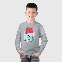 Лонгслив хлопковый детский New Jeans wibes, цвет: меланж — фото 2