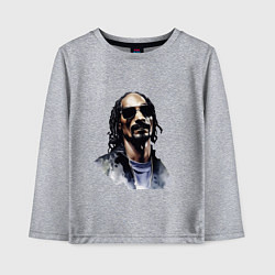 Лонгслив хлопковый детский Snoop dog, цвет: меланж