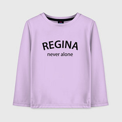 Детский лонгслив Regina never alone - motto