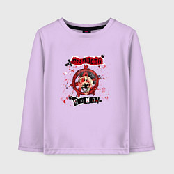 Лонгслив хлопковый детский Анархия краской, цвет: лаванда
