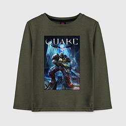 Лонгслив хлопковый детский Quake arena - Ranger, цвет: меланж-хаки