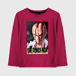 Лонгслив хлопковый детский Saitama blood, цвет: маджента