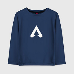 Лонгслив хлопковый детский Logo apex, цвет: тёмно-синий