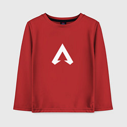 Лонгслив хлопковый детский Logo apex, цвет: красный