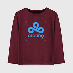 Детский лонгслив Cloud9 - tecnic blue