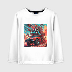 Лонгслив хлопковый детский M Truck 2124, цвет: белый