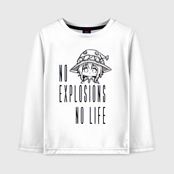 Детский лонгслив No explosions no life