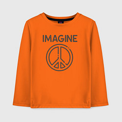 Лонгслив хлопковый детский Peace imagine, цвет: оранжевый