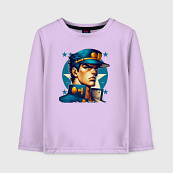 Лонгслив хлопковый детский Jojo - Jotaro Kujo ai art, цвет: лаванда