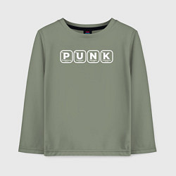 Лонгслив хлопковый детский Панк химия, цвет: авокадо